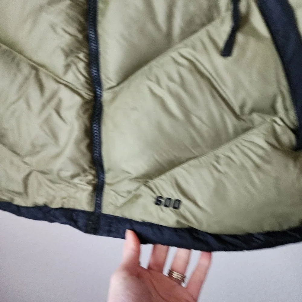 THE NORTH FACE Y2K Nuptse 600 Down Puffer Vest Green‎ Black Gorpcore XXL